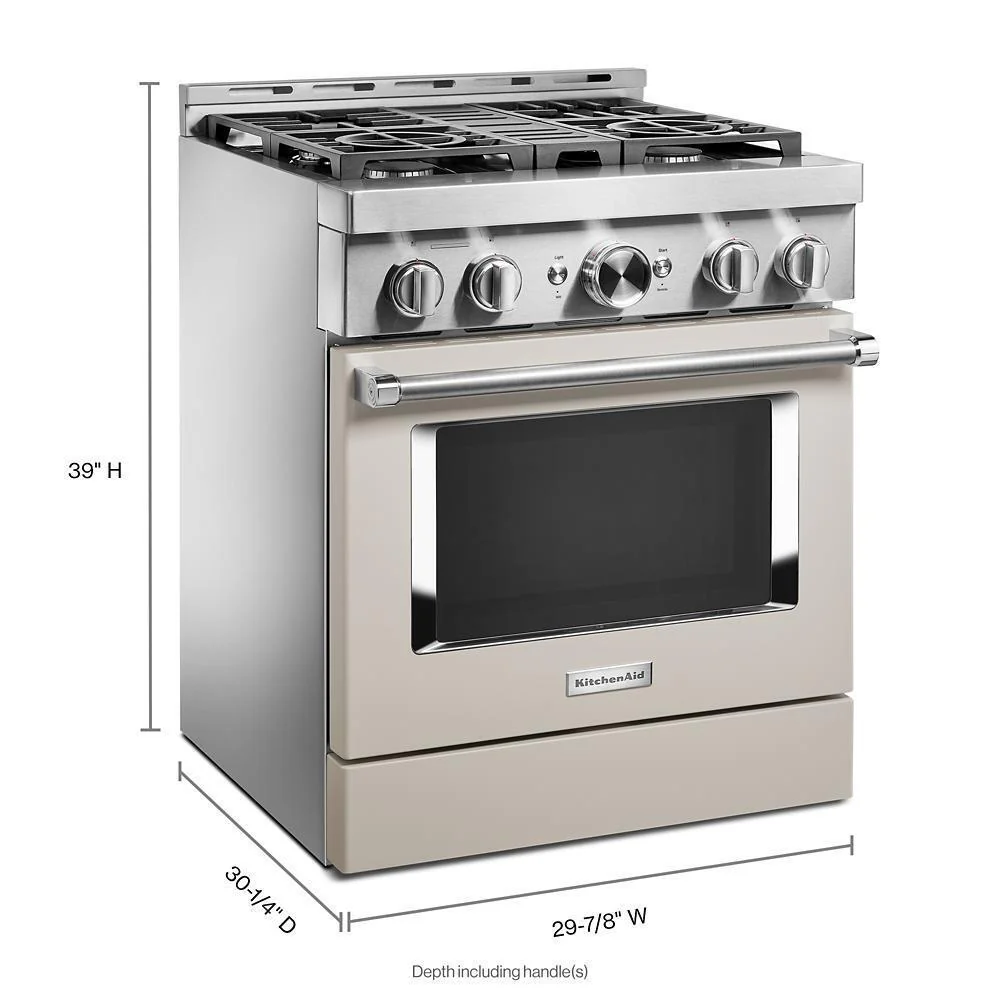 KFGC500JMH KitchenAid® 30'' Smart Commercial-Style Gas Range with 4 Burners - Image 2