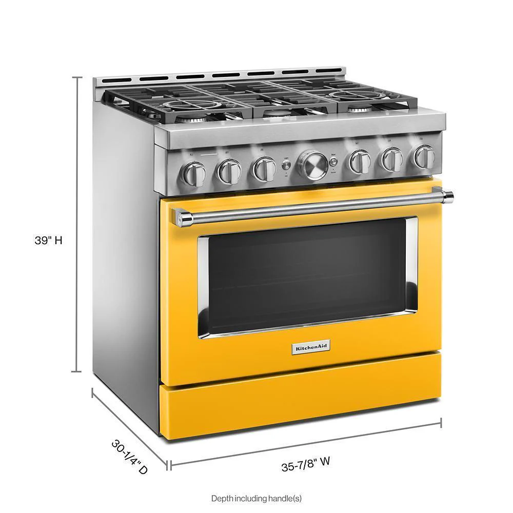 KFGC506JYP KitchenAid® 36'' Smart Commercial-Style Gas Range with 6 Burners - Image 2