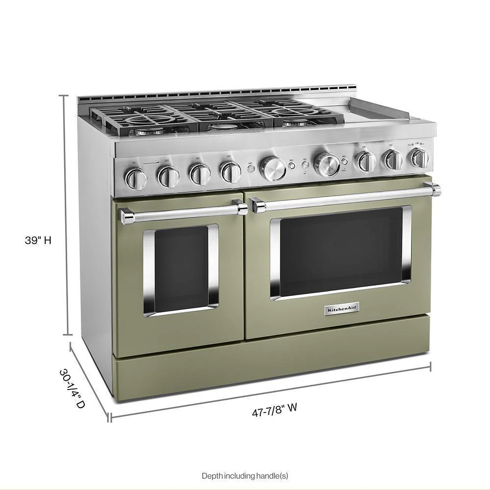 KFGC558JAV KitchenAid® 48'' Smart Commercial-Style Gas Range with Griddle - Image 2