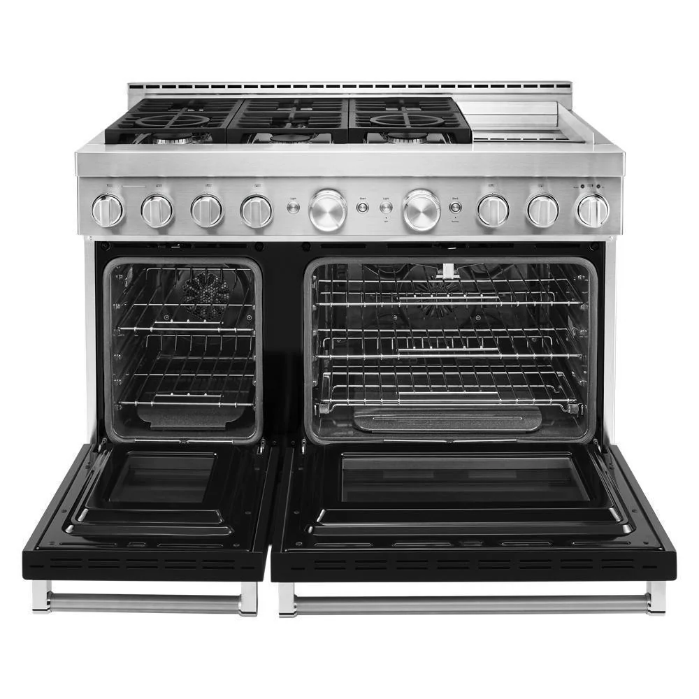 KFGC558JBK KitchenAid® 48'' Smart Commercial-Style Gas Range with Griddle - Image 8