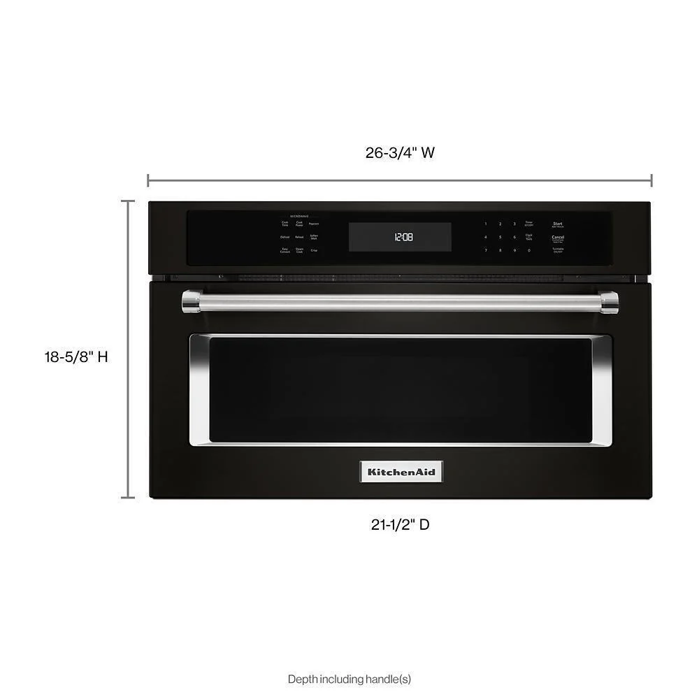 Kitchenaid KMBP107EBS 27" Built In Microwave Oven with Convection Cooking - Image 2