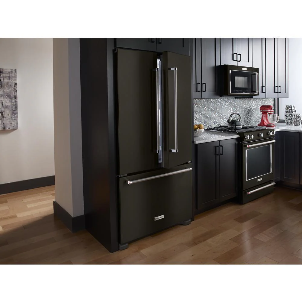 Kitchenaid KRFC302EBS 22 cu. ft. 36" Counter-Depth French Door Refrigerator with Interior Dispense - Image 3