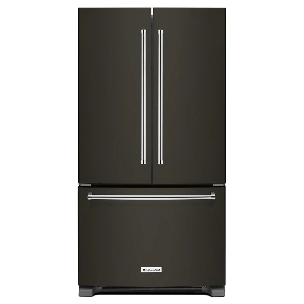 Kitchenaid KRFF305EBS 25 Cu. Ft. 36-Width Standard Depth French Door Refrigerator with Interior Dispense and PrintShield™ Finish