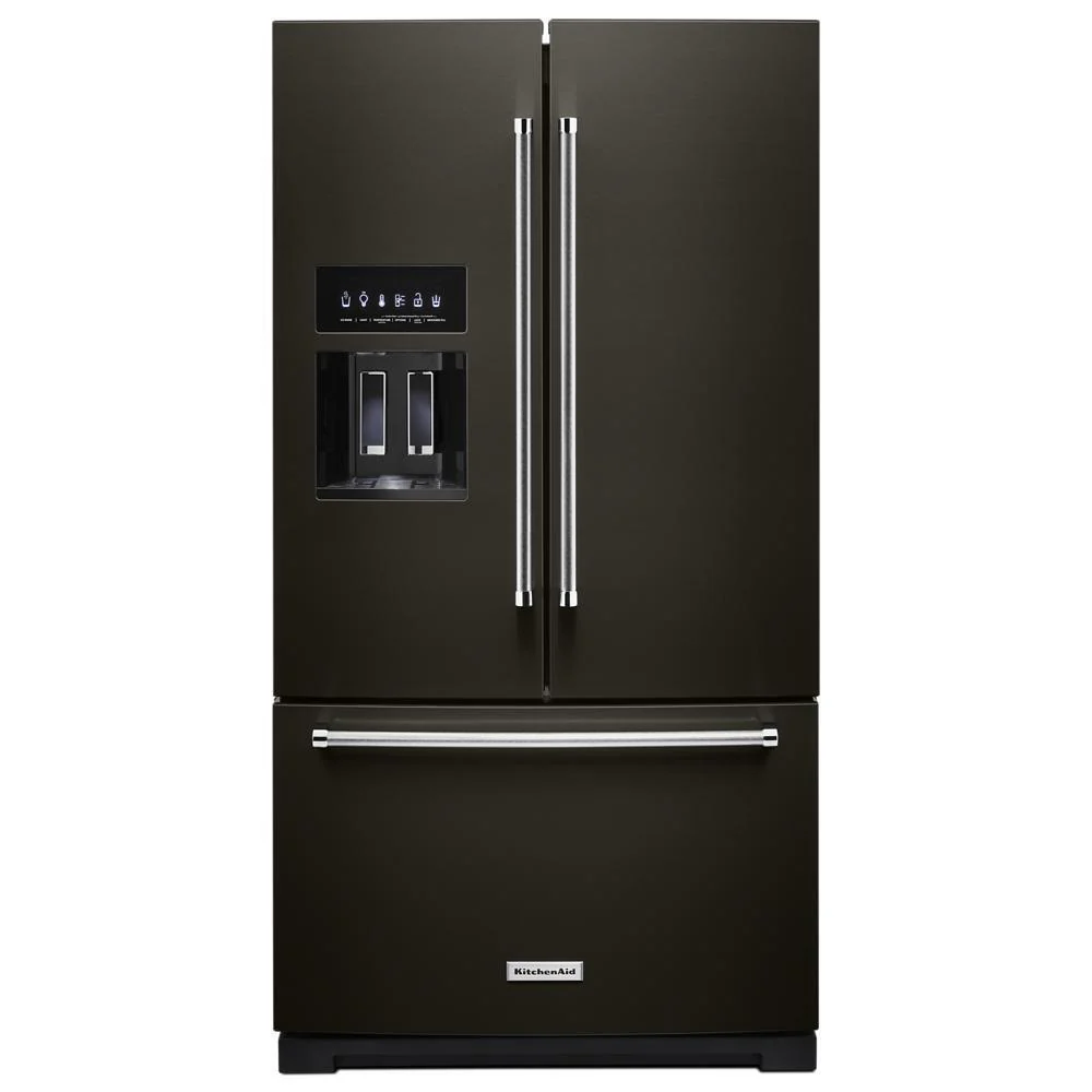 Kitchenaid KRFF577KBS 26.8 Cu. Ft. Standard-Depth French Door Refrigerator with Exterior Ice and Water Dispenser