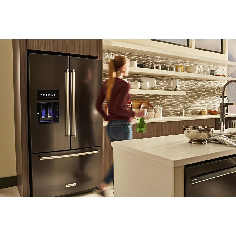 Kitchenaid KRFF577KBS 26.8 Cu. Ft. Standard-Depth French Door Refrigerator with Exterior Ice and Water Dispenser - Image 12