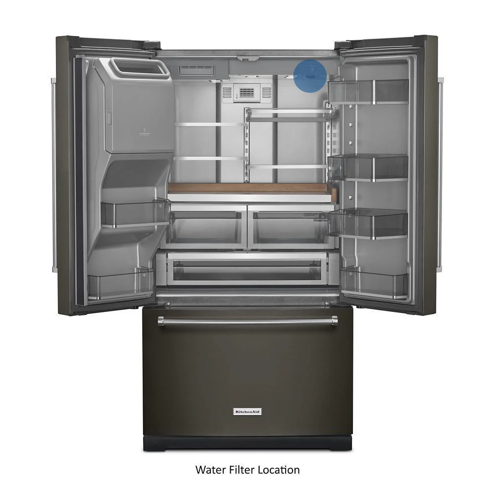 Kitchenaid KRFF577KBS 26.8 Cu. Ft. Standard-Depth French Door Refrigerator with Exterior Ice and Water Dispenser - Image 6