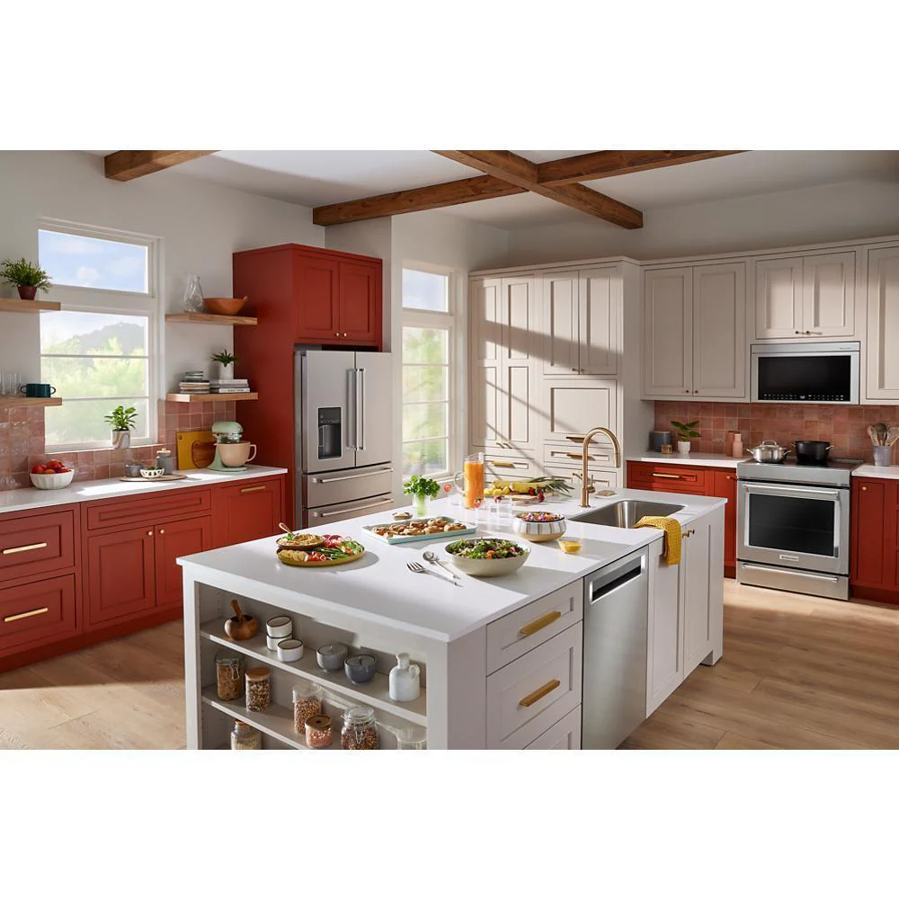 Kitchenaid KRMF536RPS 26.2 Cu. Ft. Multi-Door French Door Refrigerator with Platinum Interior - Image 4