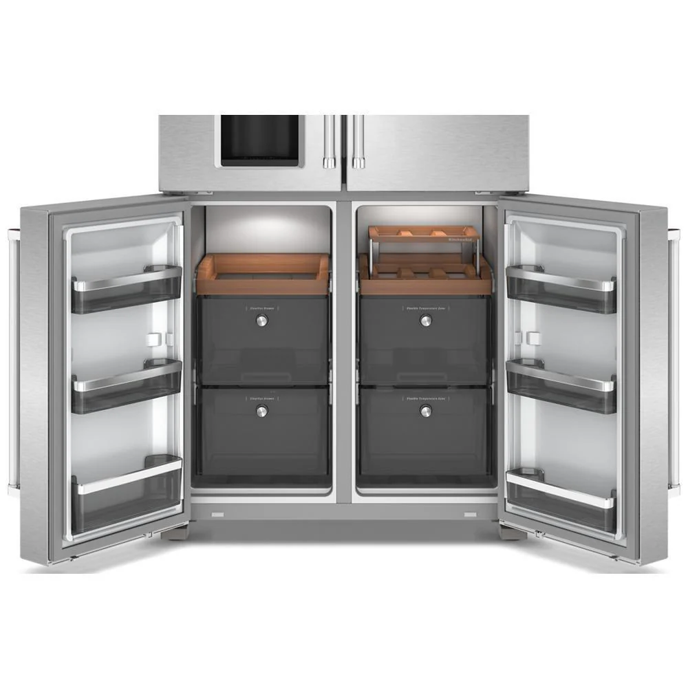 Kitchenaid KRQC736RPS 36" Counter-Depth 19.4 Cu Ft 4-Door Refrigerator with Flexible Temperature Zone in PrintShield® Finish - Image 10
