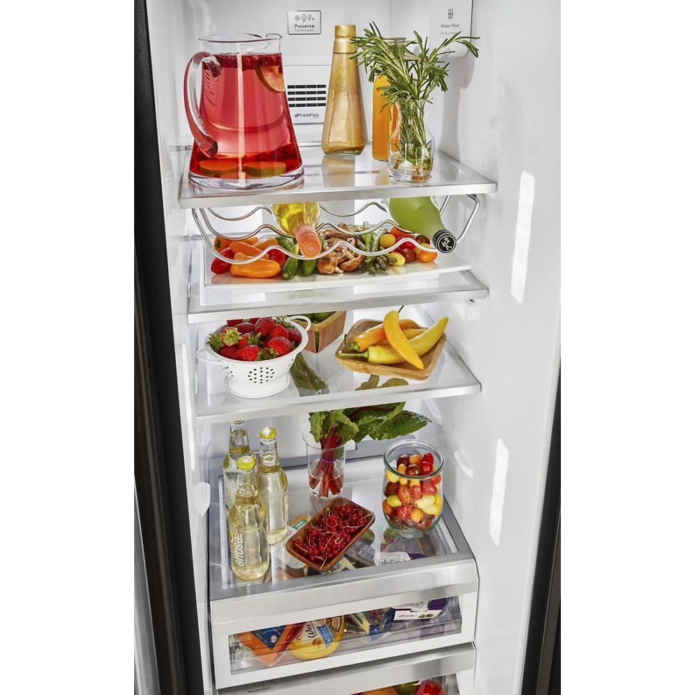Kitchenaid KRSC700HBS 19.9 cu ft. Counter-Depth Side-by-Side Refrigerator with Exterior Ice and Water and PrintShield™ finish - Image 7
