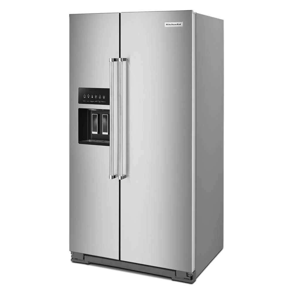 Kitchenaid KRSC700HPS 19.9 cu ft. Counter-Depth Side-by-Side Refrigerator with Exterior Ice and Water and PrintShield™ finish - Image 3