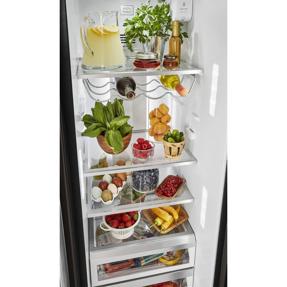 Kitchenaid KRSC703HBS 22.6 cu ft. Counter-Depth Side-by-Side Refrigerator with Exterior Ice and Water and PrintShield™ finish - Image 9