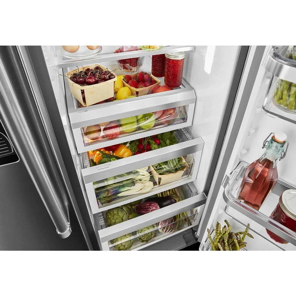 Kitchenaid KRSF705HBS 24.8 cu ft. Side-by-Side Refrigerator with Exterior Ice and Water and PrintShield™ Finish - Image 8