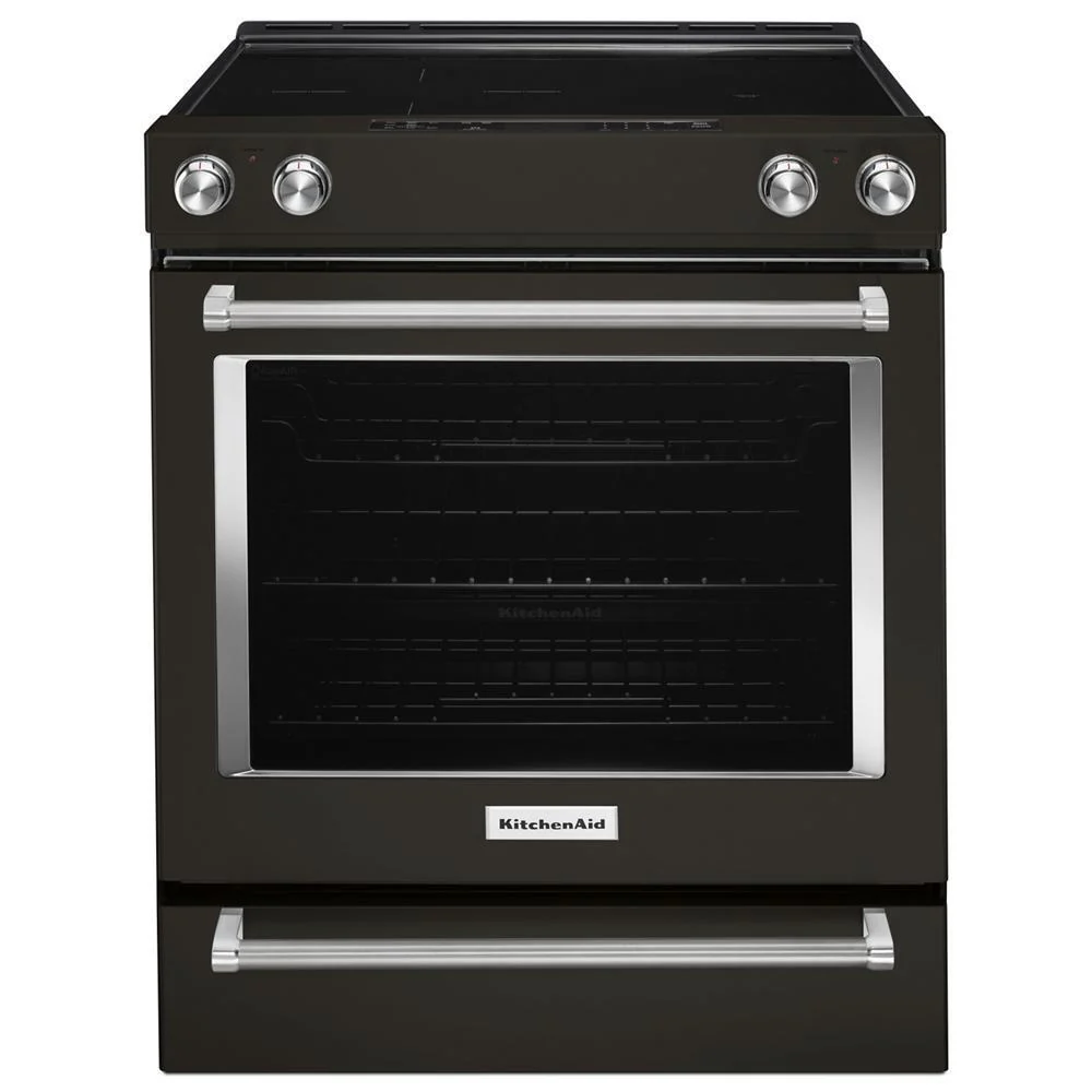 Kitchenaid KSEG700EBS 30-Inch 5-Element Electric Slide-In Convection Range