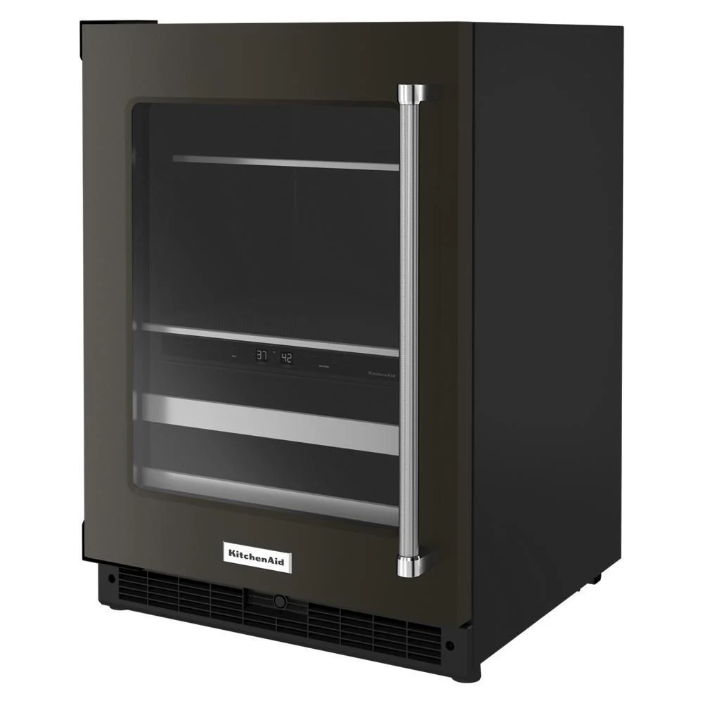 Kitchenaid KUBL314KBS 24" Beverage Center with Glass Door and Metal-Front Racks and PrintShield™ Finish - Image 3
