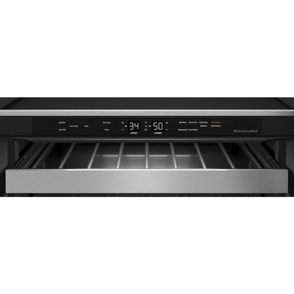 Kitchenaid KUBL314KBS 24" Beverage Center with Glass Door and Metal-Front Racks and PrintShield™ Finish - Image 4