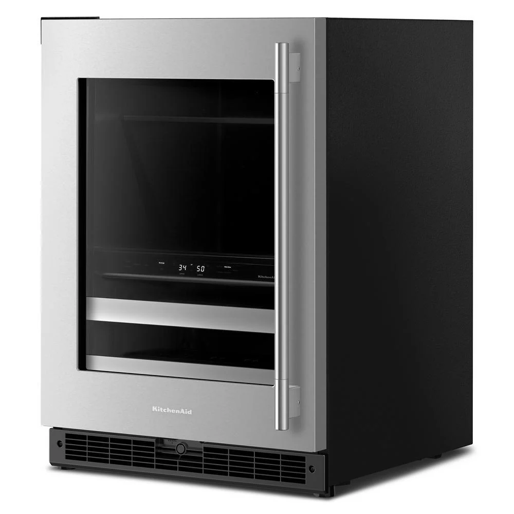 Kitchenaid KUBL524SSB 24" Beverage Center with Glass Door and Metal-Front Racks - Image 9