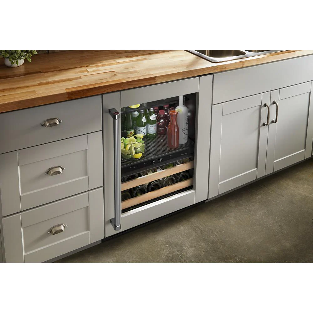 Kitchenaid KUBR214KPA 24" Panel-Ready Beverage Center with Wood-Front Racks - Image 7