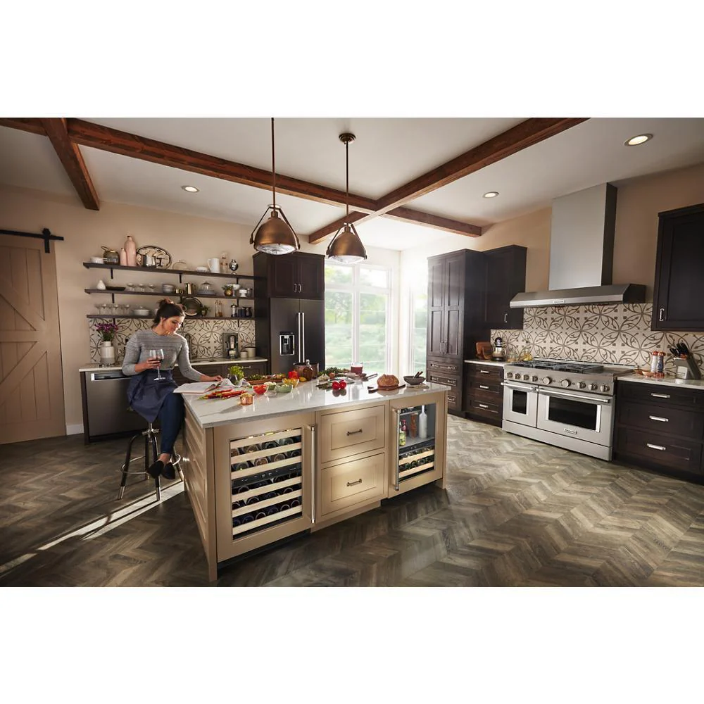 Kitchenaid KUBR214KPA 24" Panel-Ready Beverage Center with Wood-Front Racks - Image 9