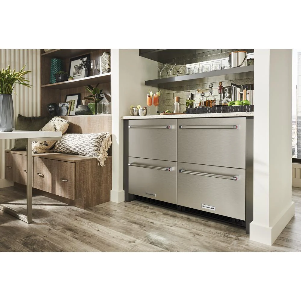 Kitchenaid KUDF204KSB 24" Stainless Steel Undercounter Double-Drawer Refrigerator/Freezer - Image 12