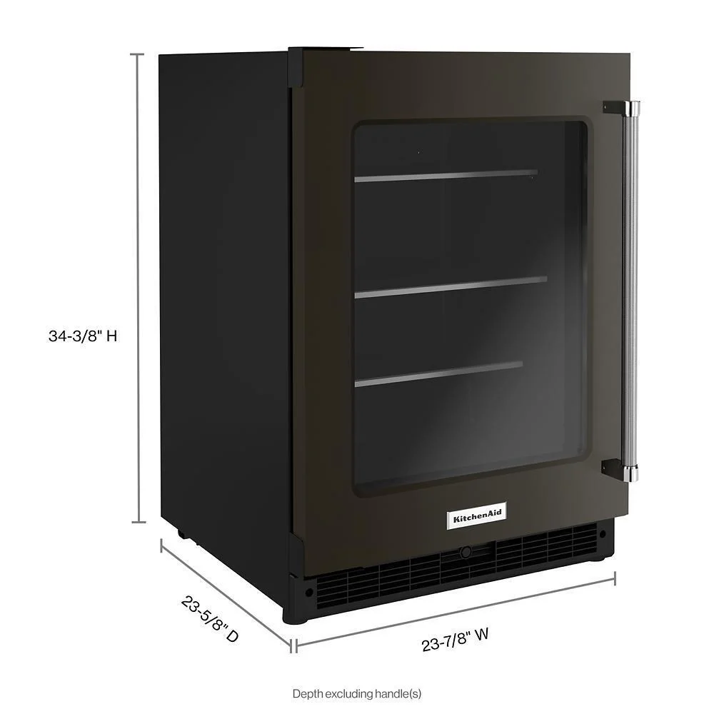 Kitchenaid KURL314KBS 24" Undercounter Refrigerator with Glass Door and Shelves with Metallic Accentsand with PrintShield™ Finish - Image 6