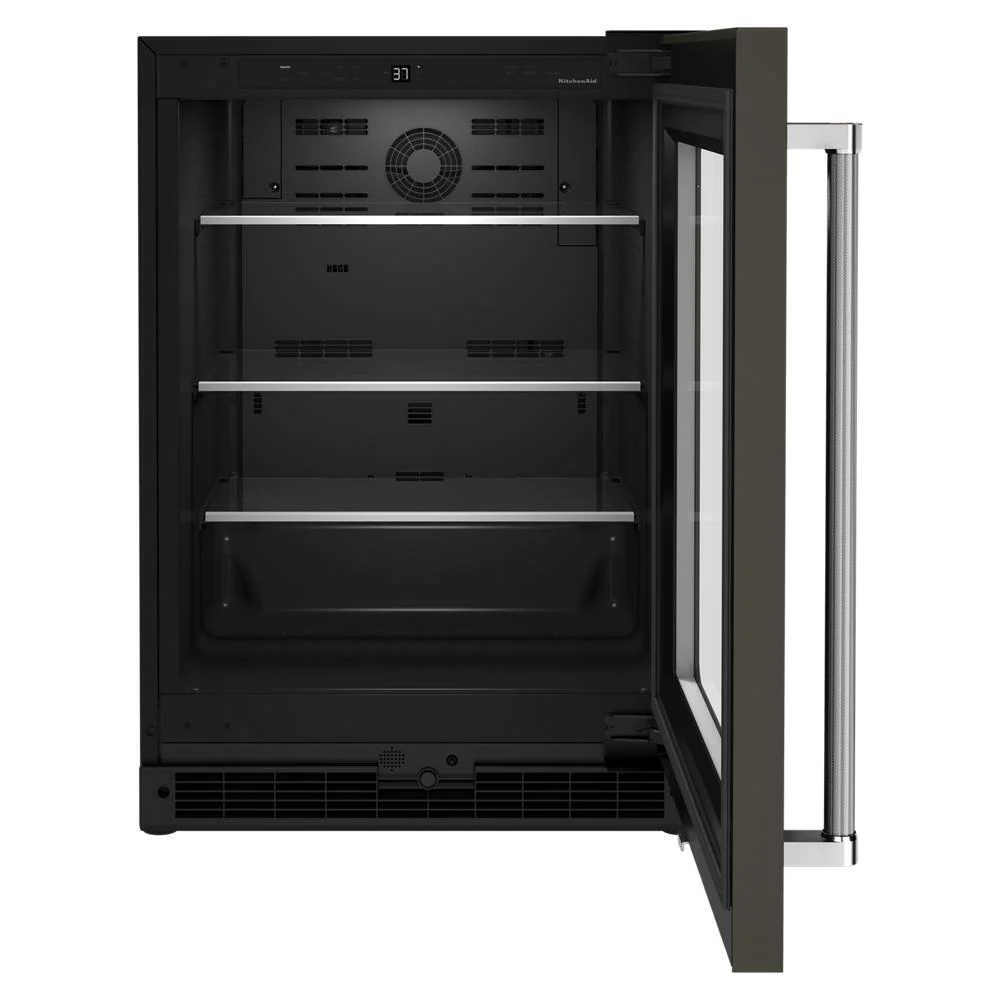 Kitchenaid KURR314KBS 24" Undercounter Refrigerator with Glass Door and Shelves with Metallic Accents and PrintShield™ Finish - Image 9