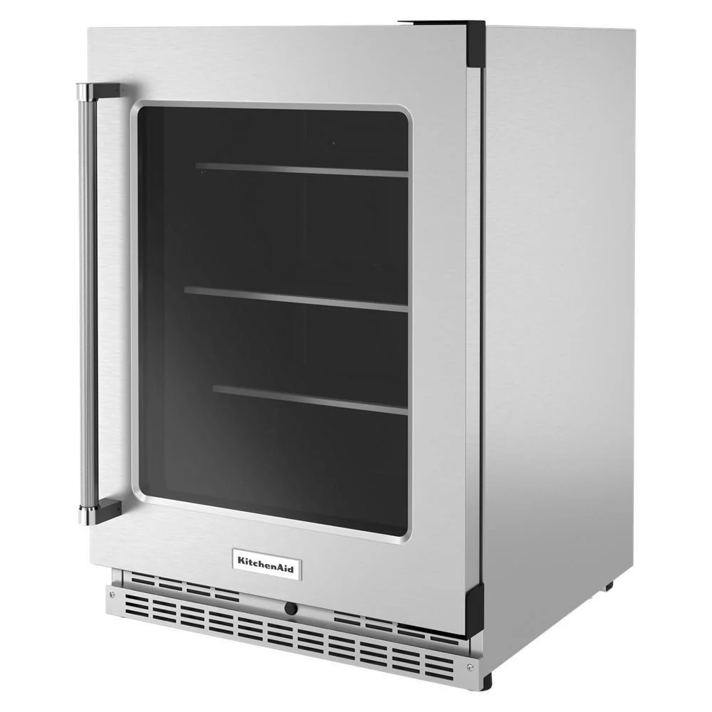 Kitchenaid KURR314KSS 24" Undercounter Refrigerator with Glass Door and Shelves with Metallic Accents - Image 4