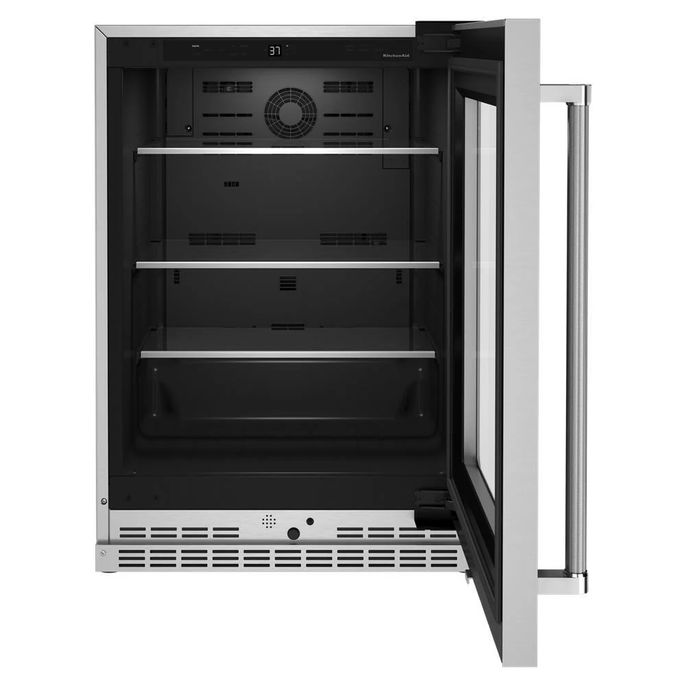 Kitchenaid KURR314KSS 24" Undercounter Refrigerator with Glass Door and Shelves with Metallic Accents - Image 9