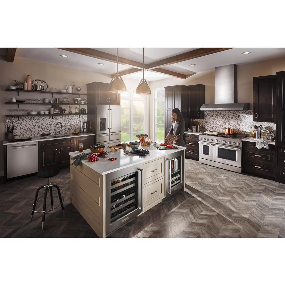 Kitchenaid KUWL314KSS 24" Undercounter Wine Cellar with Glass Door and Metal-Front Racks - Image 22