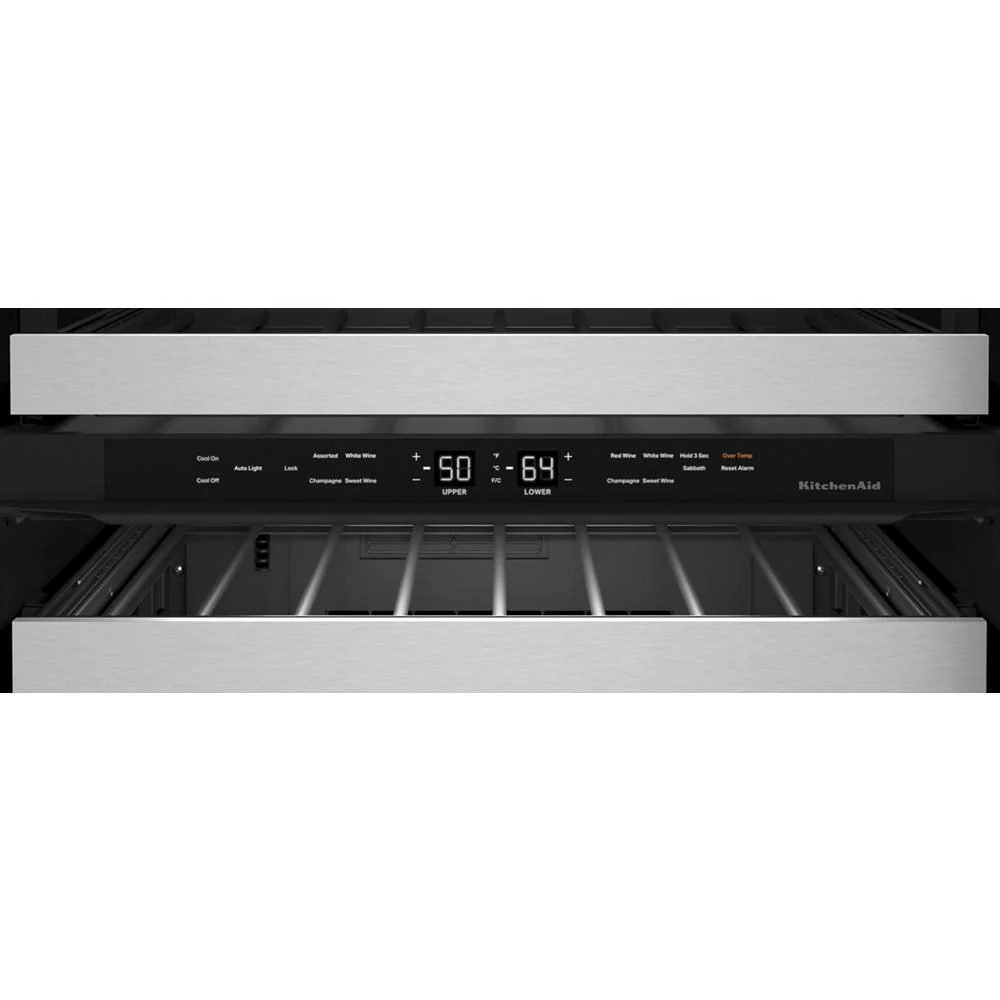 Kitchenaid KUWR314KSS 24" Undercounter Wine Cellar with Glass Door and Metal-Front Racks - Image 5