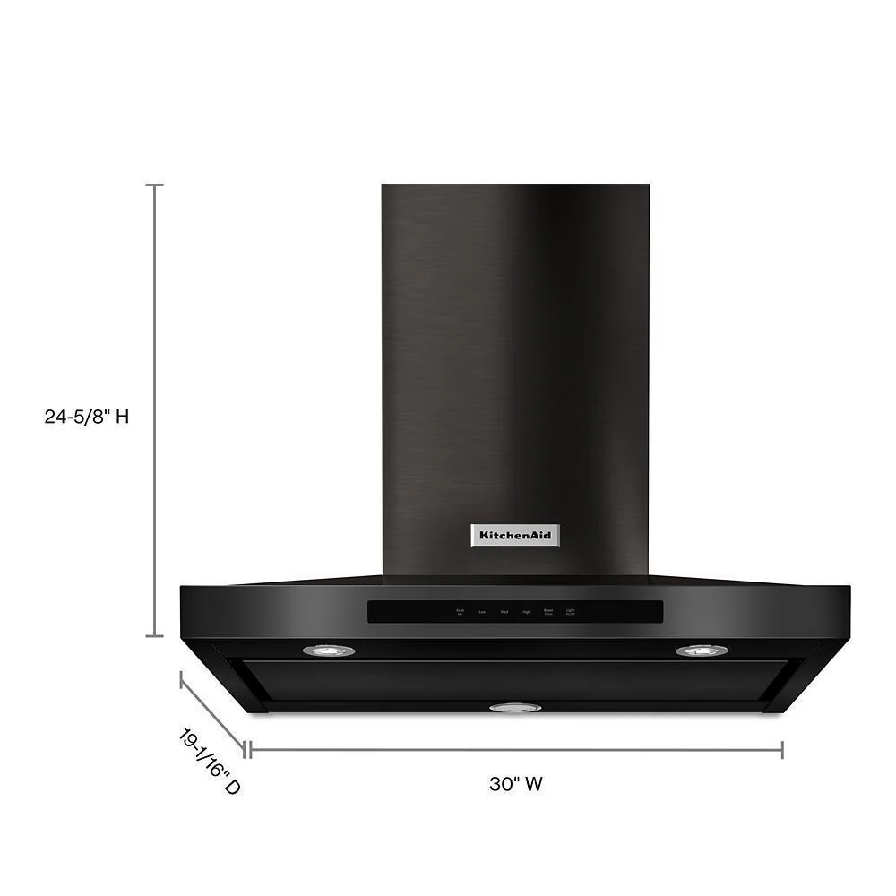 Kitchenaid KVWB600HBS 30" Wall-Mount, 3-Speed Canopy Hood - Image 2