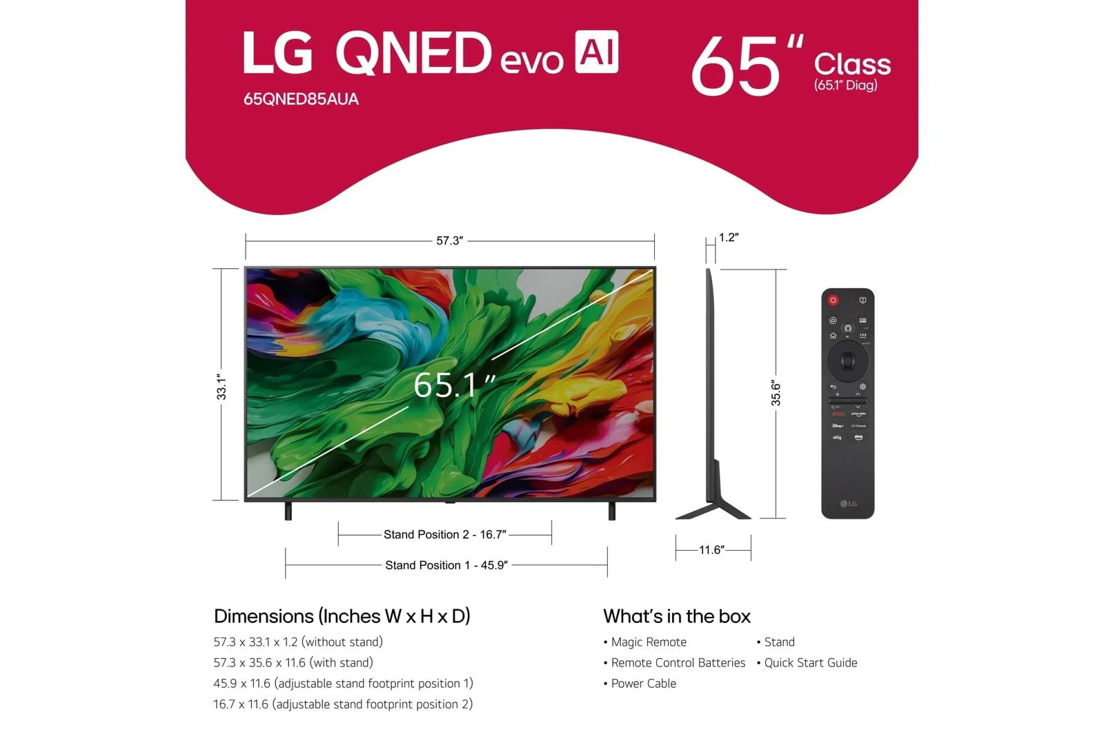 Lg 65QNED85AUA 65 Inch Class LG QNED evo AI QNED85A 4K Smart TV 2025 - Image 13