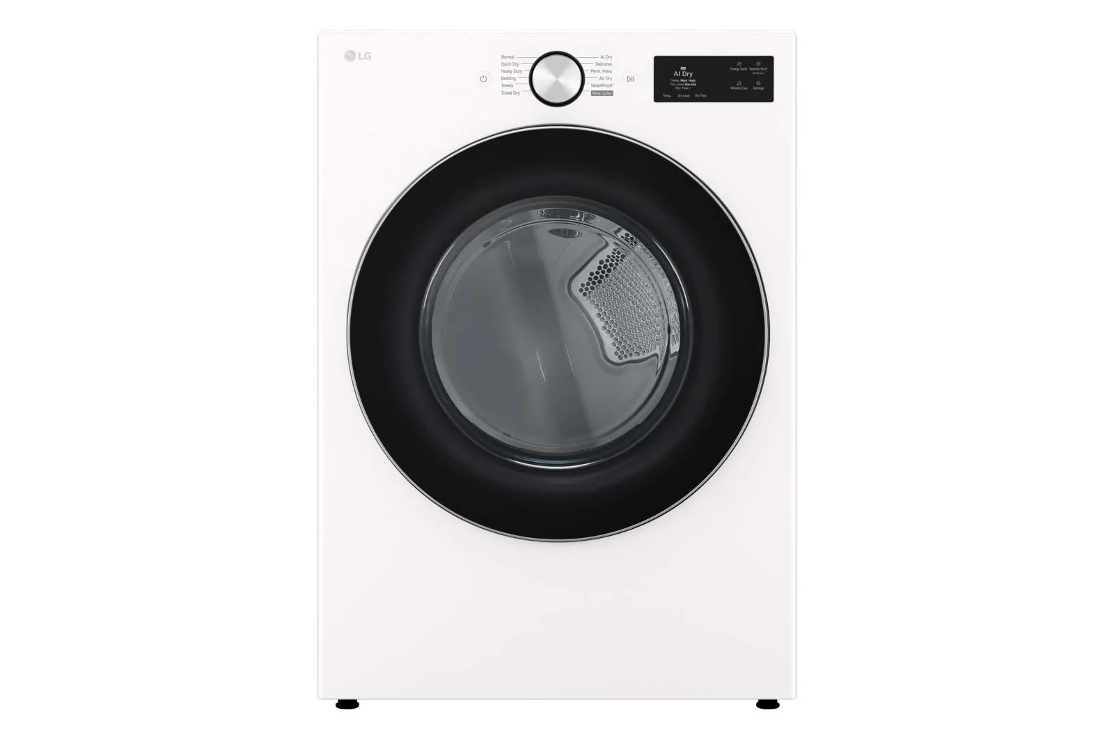 Lg DLEX5800A 7.4 cu. ft. Ultra Large Capacity Smart Front Load Electric Dryer with TurboSteam®, AI Sensing and Hybrid Electronic Controls with LCD Display