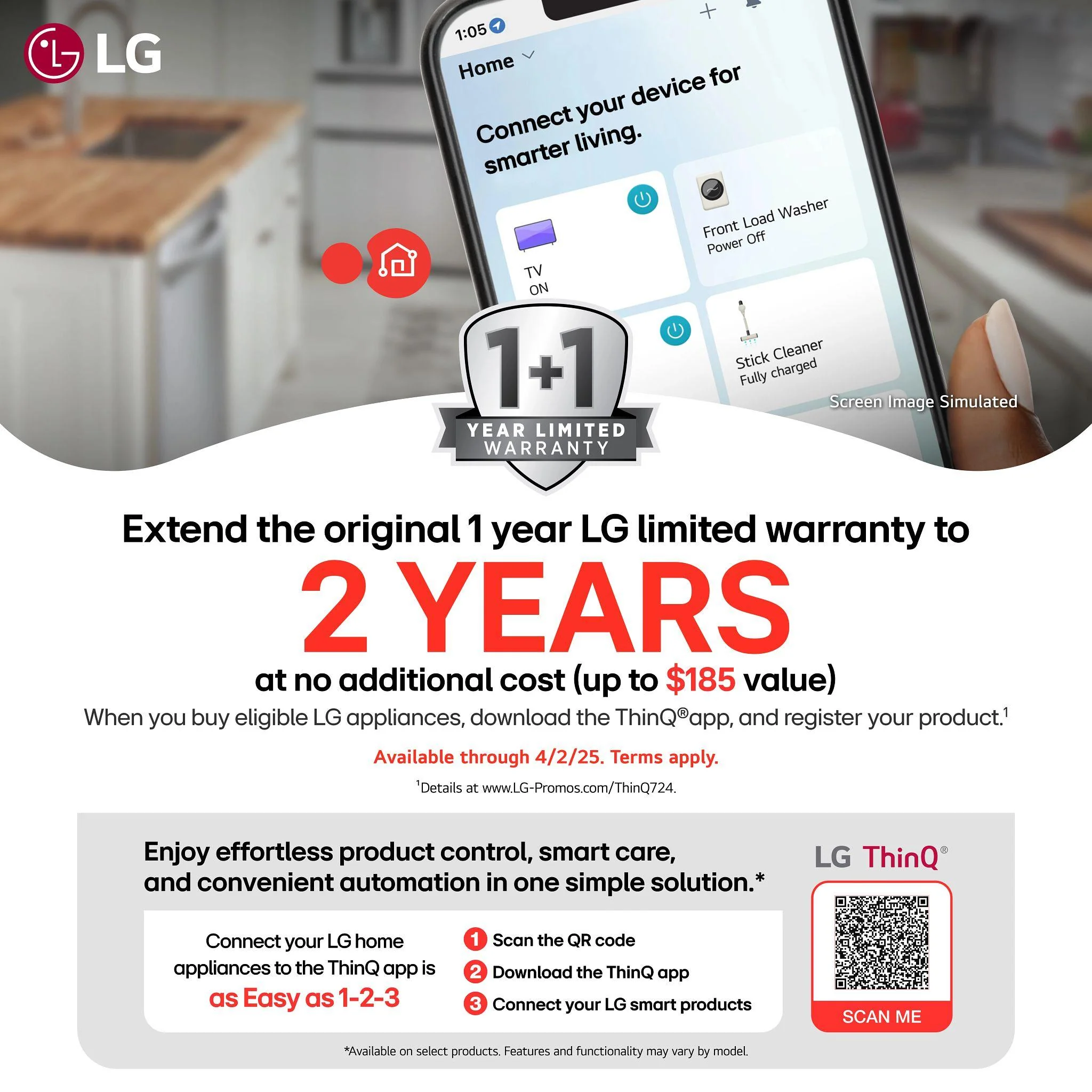 Lg DLEX8600WE 7.3 cu. ft. Ultra Large High Efficiency Electric TurboSteam™ LG EasyLoad™ Door, Wi-Fi Connectivity, White - Image 3