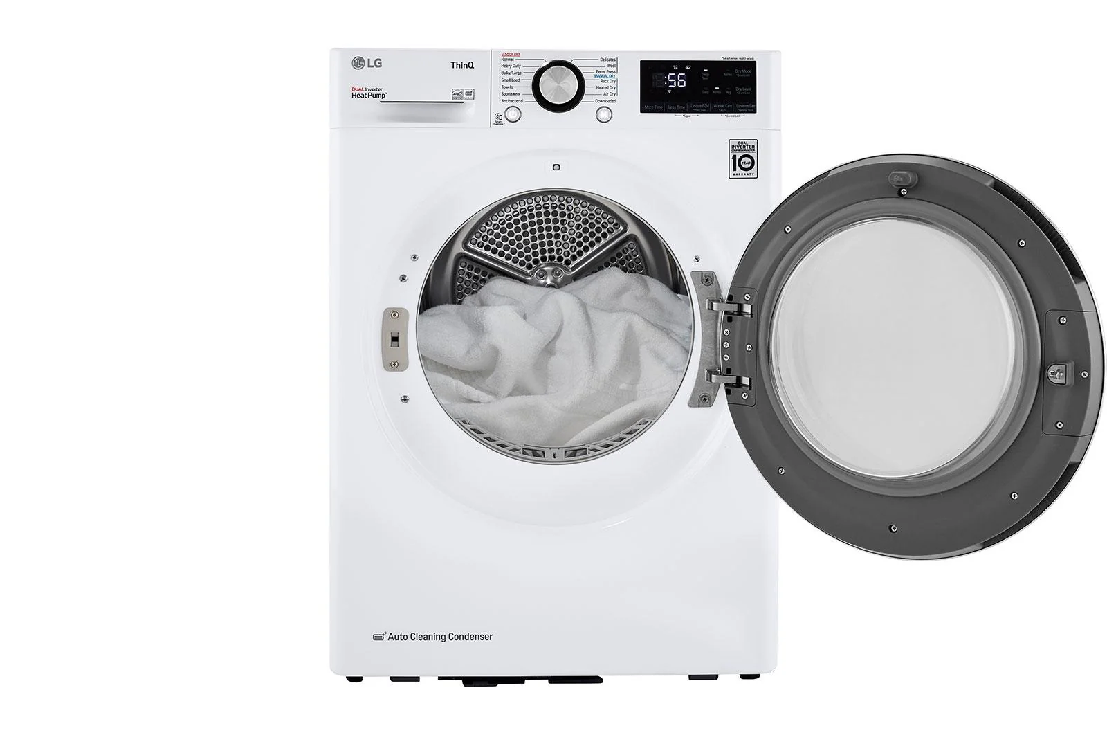 Lg DLHC1455W 4.2 cu. ft. Smart Wi-Fi Enabled Compact Front Load Dryer with Dual Inverter HeatPump™ Technology - Image 8