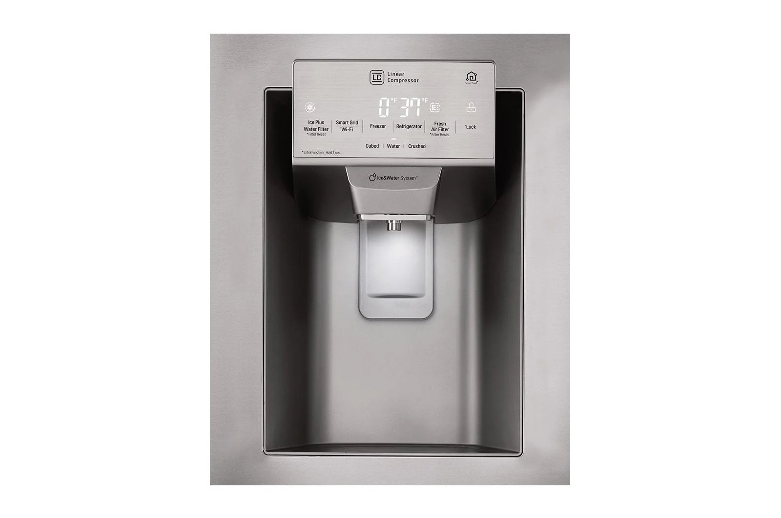 Lg LMXS28626S 28 cu. ft. 4-Door French Door, Standard Depth, Ice & Water, Double Freezer, Stainless Steel - Image 12