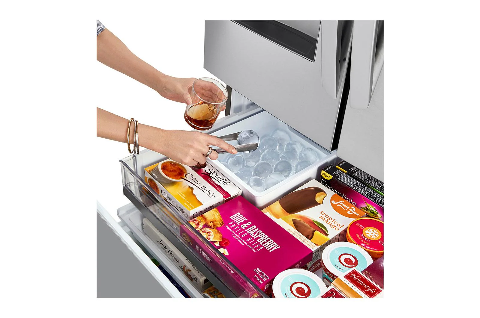 Lg LRFDC2406S 24 cu. ft. Smart Wi-Fi Enabled Door-in-Door® Counter-Depth Refrigerator with Craft Ice™ Maker - Image 9