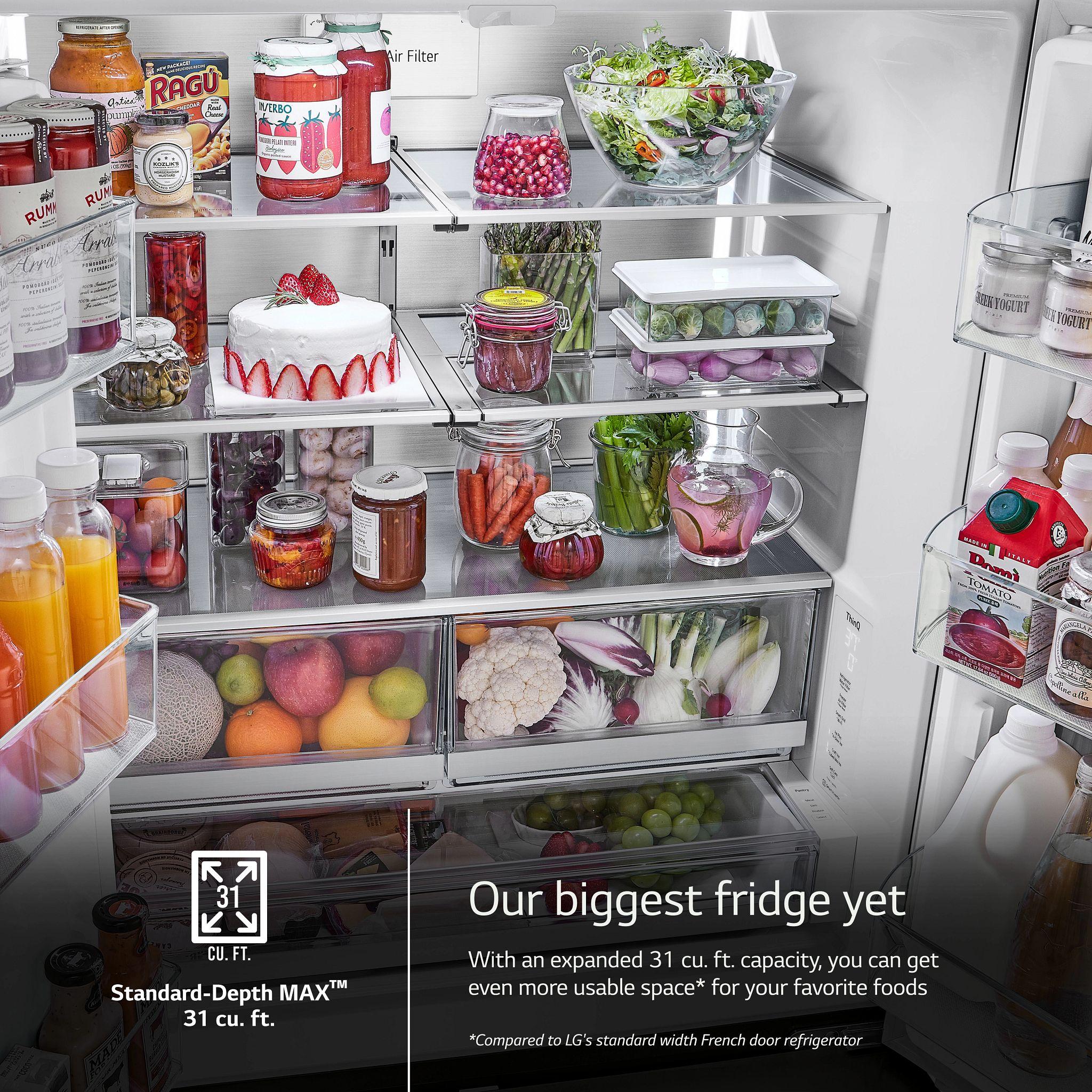 Lg 31 cu. ft. Smart Standard-Depth MAX™ French Door Refrigerator with Four Types of Ice and Mirror InstaView® - Image 11