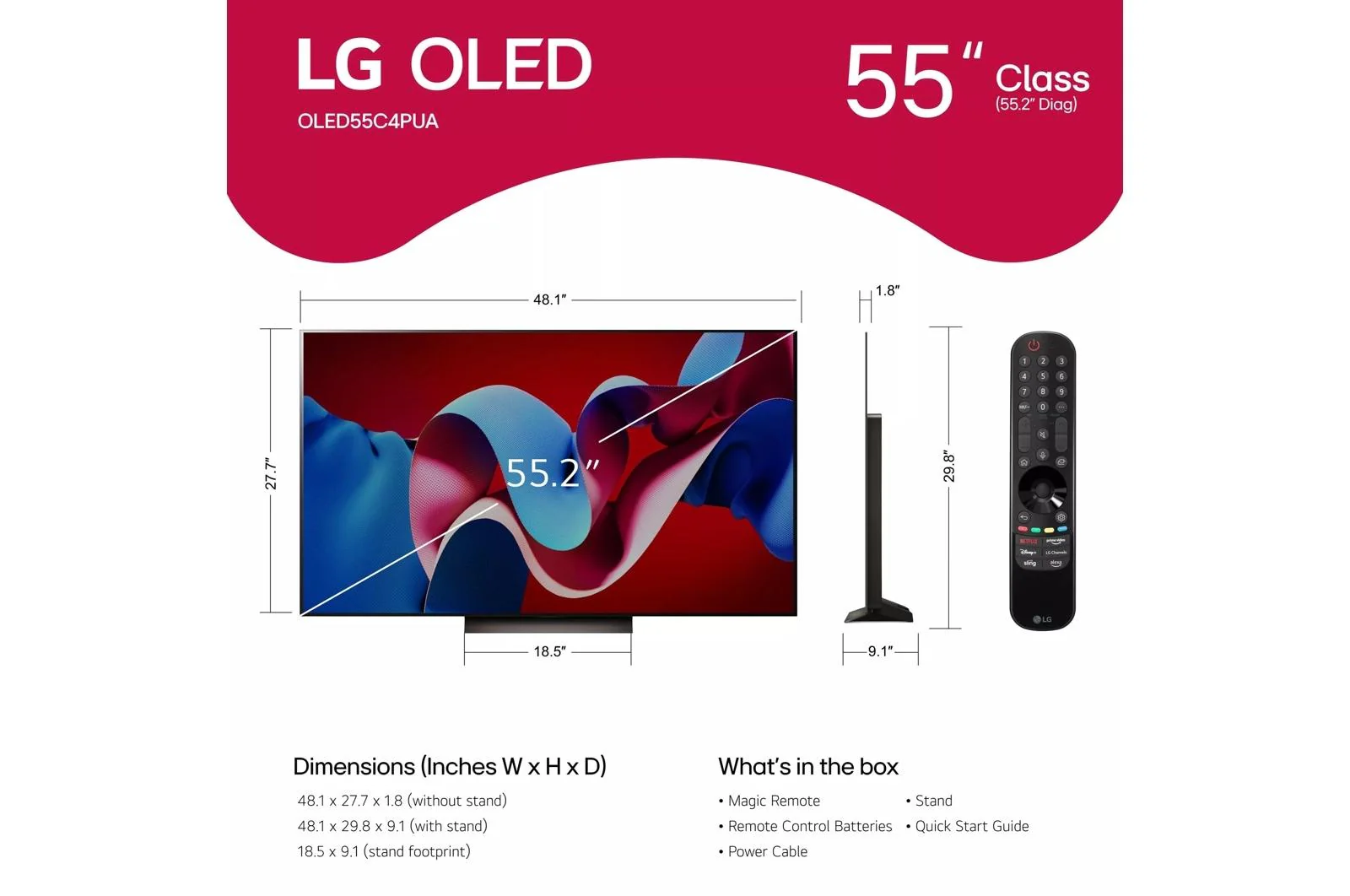 Lg OLED55C4PUA 55 Inch Class LG OLED evo C4 4K Smart TV 2024 - Image 6