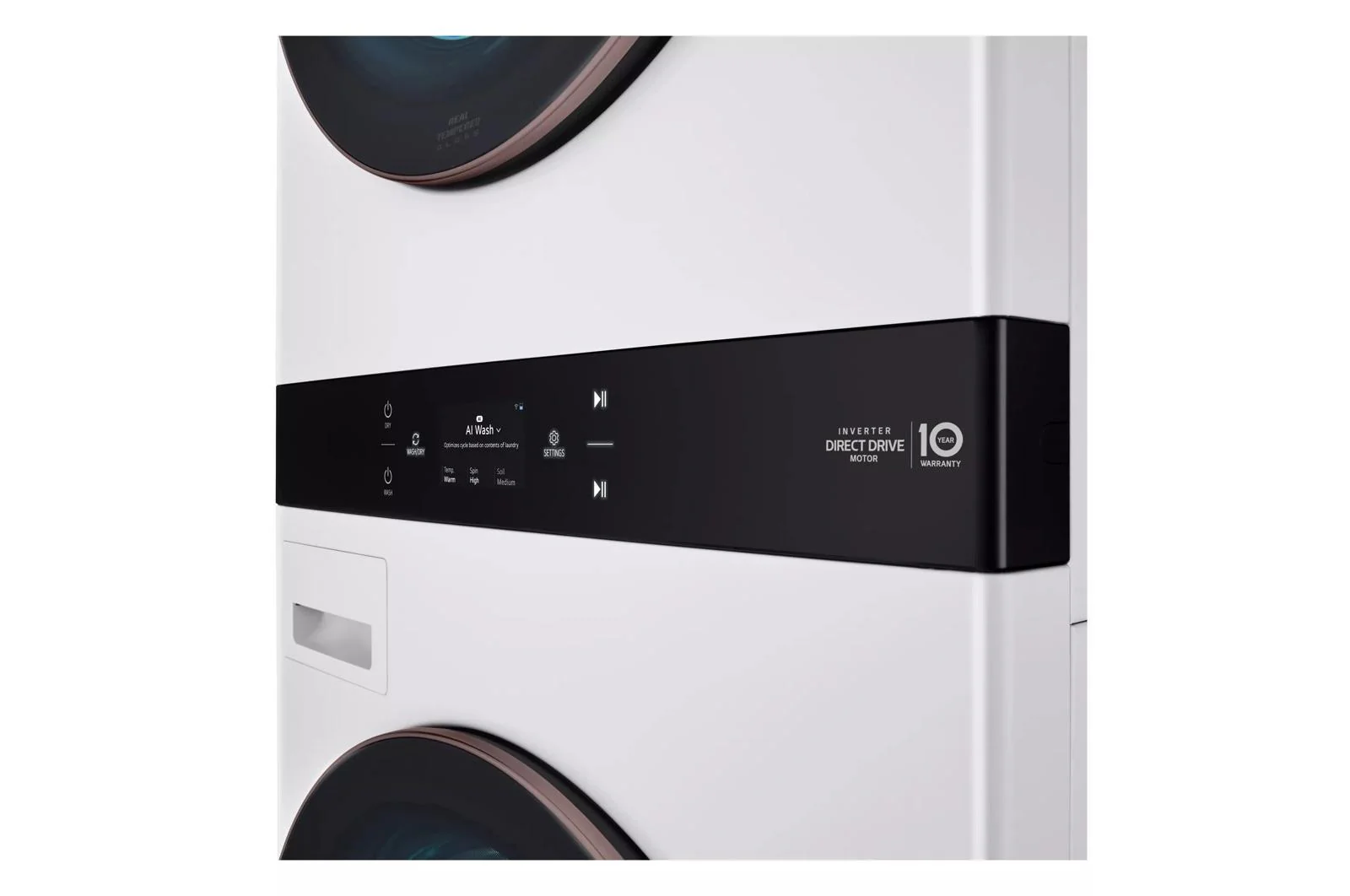 SWWG50W4 LG STUDIO WashTower™ with 5.0 cu. ft. Washer & 7.4 cu. ft. Dryer - Essence White - Image 9