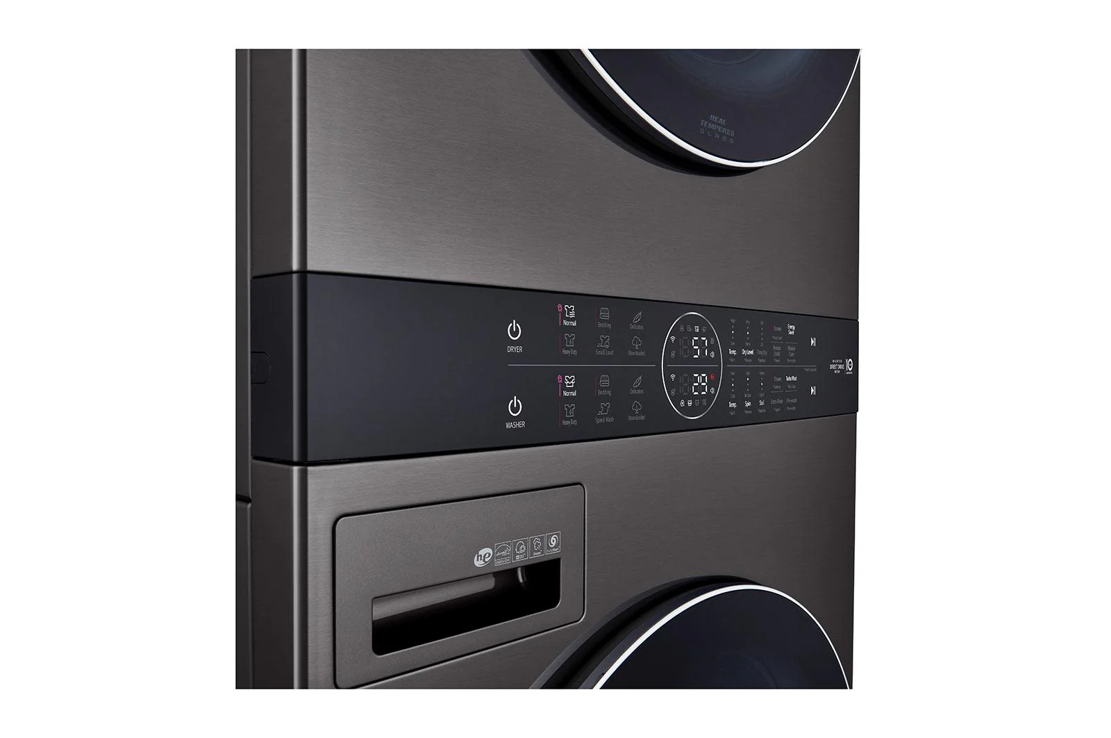 Lg WKGX201HBA Single Unit Front Load LG WashTower™ with Center Control™ 4.5 cu. ft. Washer and 7.4 cu. ft. Gas Dryer - Image 9