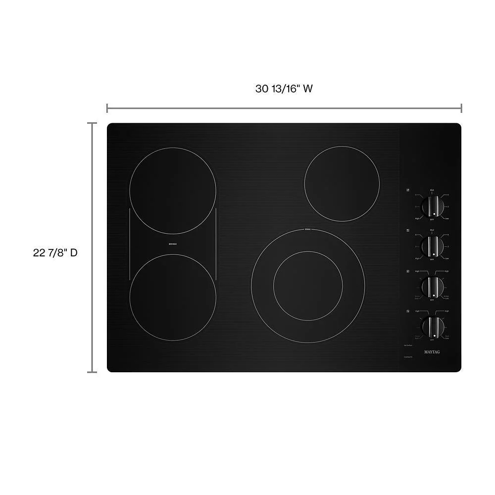 Maytag MEC8830HB 30-Inch Electric Cooktop with Reversible Grill and Griddle - Image 4