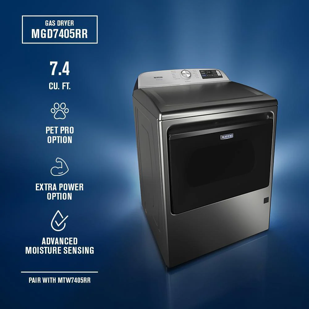 Maytag MGD7405RR 7.4 cu. ft. Smart Top Load Dryer with Pet Pro Option - Image 10