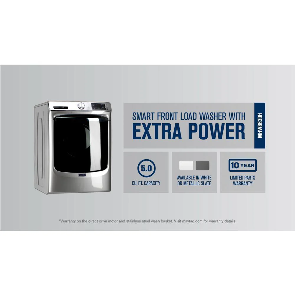 Maytag MHW8630HW Smart Front Load Washer with Extra Power and 24-Hr Fresh Hold® option - 5.0 cu. ft. - Image 3