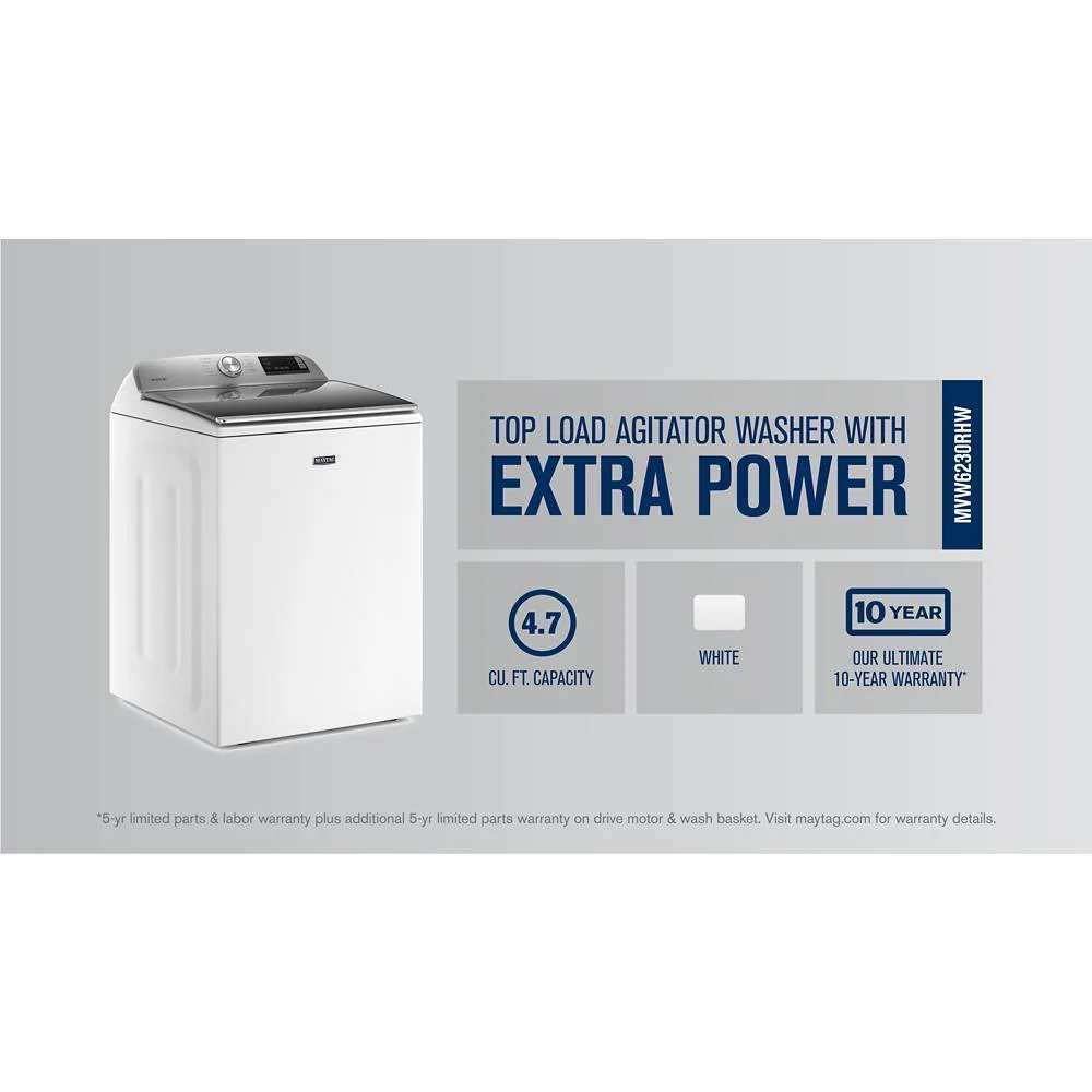Maytag MVW6230RHW Smart Top Load Washer with Extra Power - 4.7 cu. ft. - Image 9