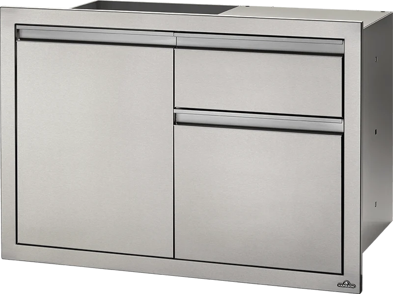 Napoleon Bbq BI36241D2DR 36 x 24 inch Single Door & Standard Drawer and Standard Drawer, Stainless Steel