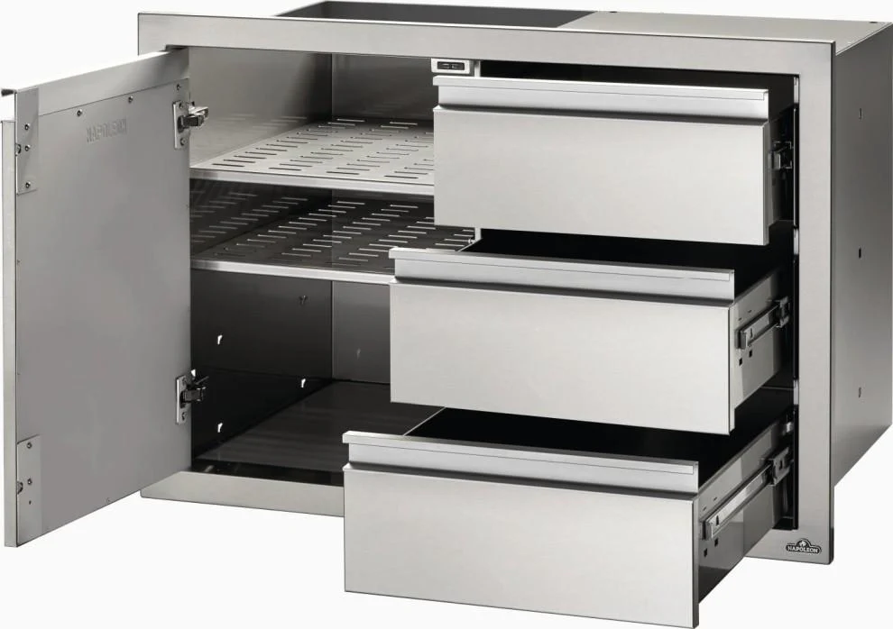 Napoleon Bbq BI36241D3DR 36 x 24 inch Single Door & Triple Drawer Combo and Triple Drawer, Stainless Steel - Image 3