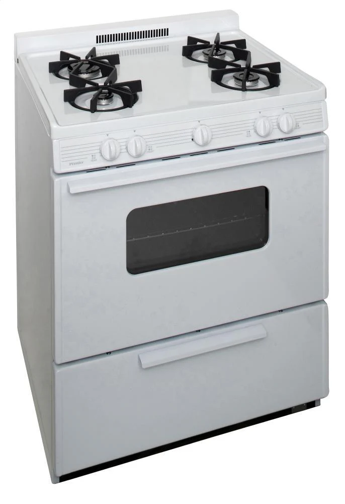 Premier BMK5X0OP 30 in. Freestanding Battery-Generated Spark Ignition Gas Range in White - Image 2