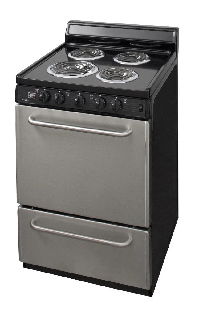 Premier ECK600BP 24 in. Freestanding Electric Range in Stainless Steel - Image 3
