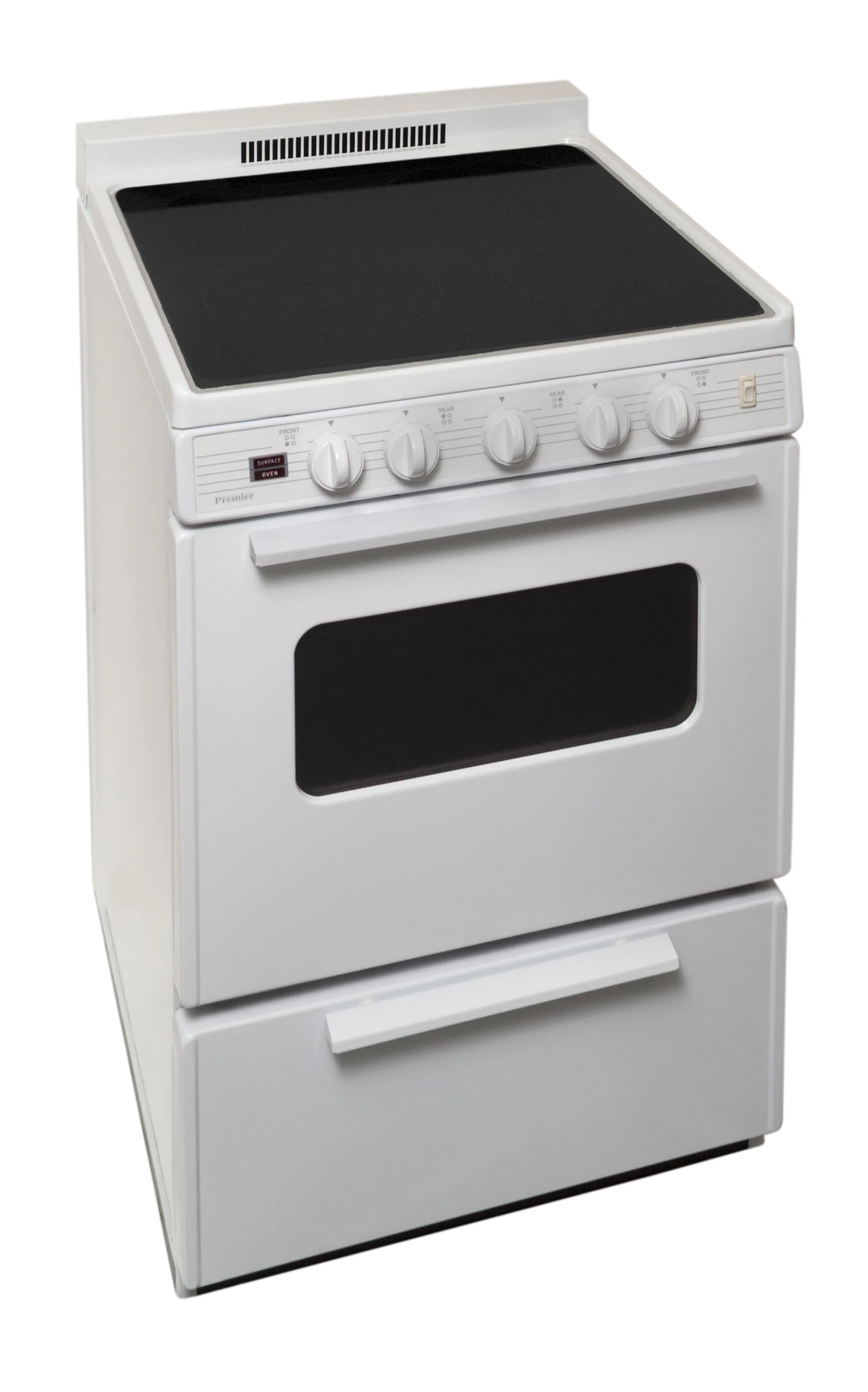 Premier ECS2X0OP 24 in. Freestanding Smooth Top Electric Range in White