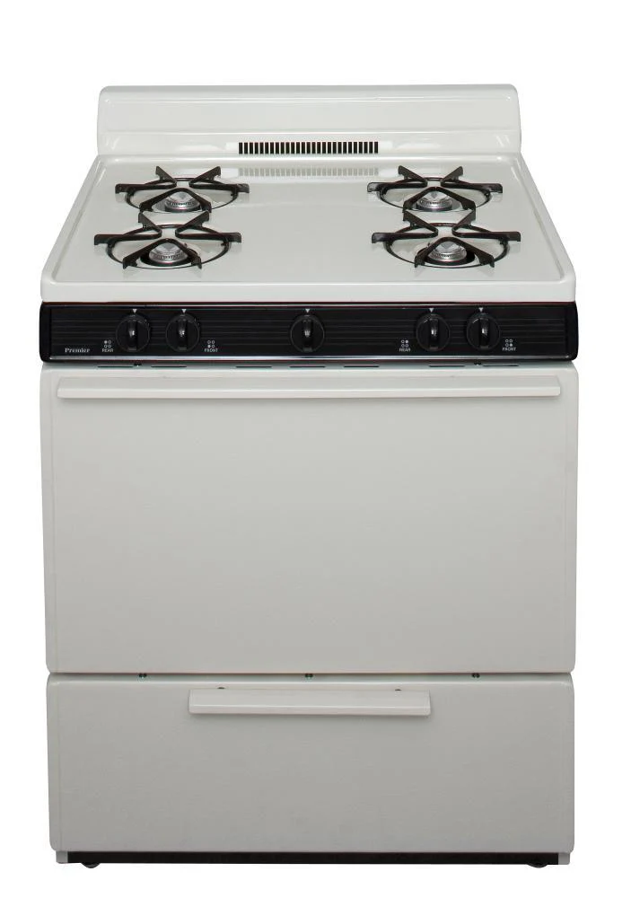 Premier SFK100TP 30 in. Freestanding Gas Range in Biscuit